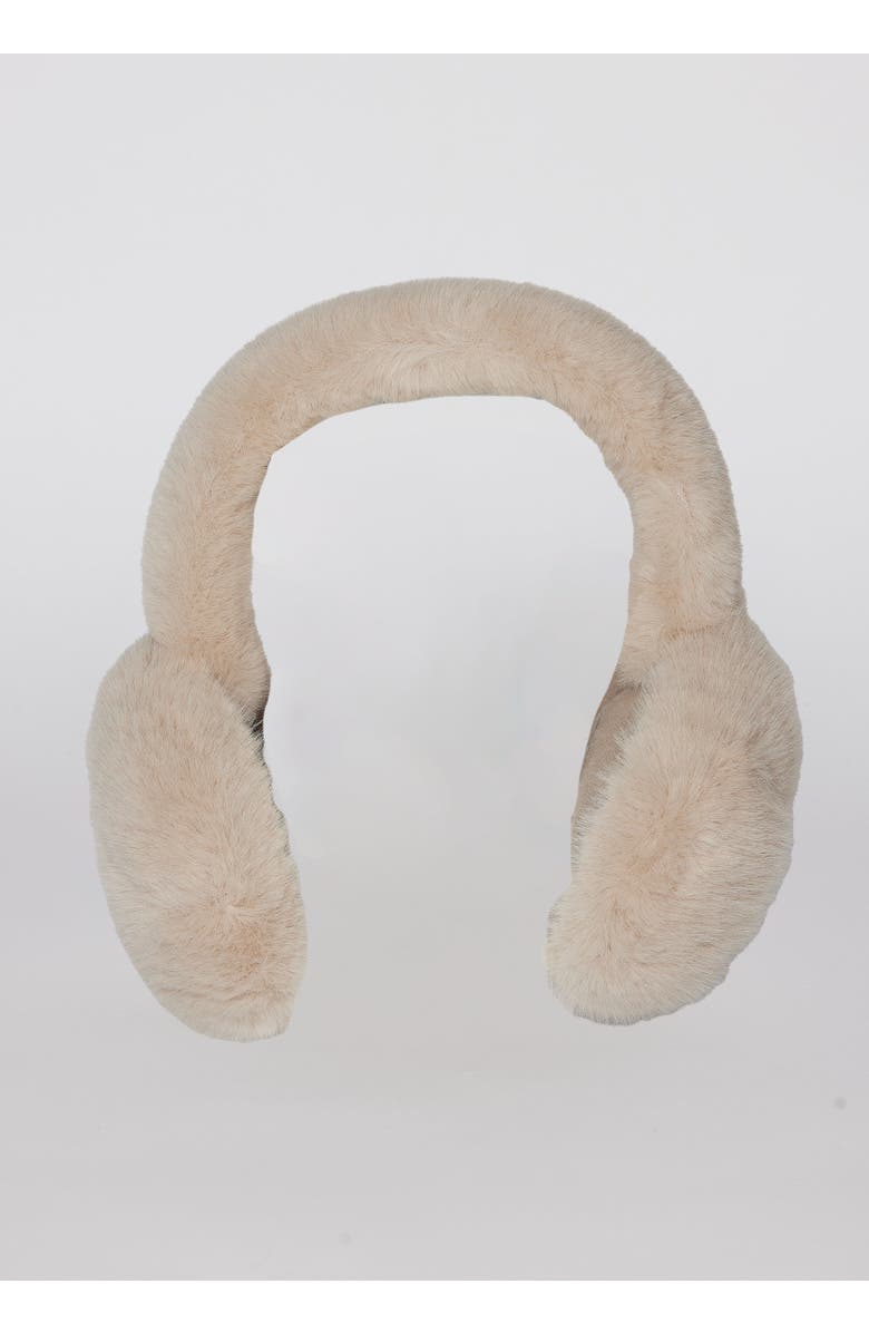 Hat Attack Faux Fur Earmuff, Main, color, Natural Beige