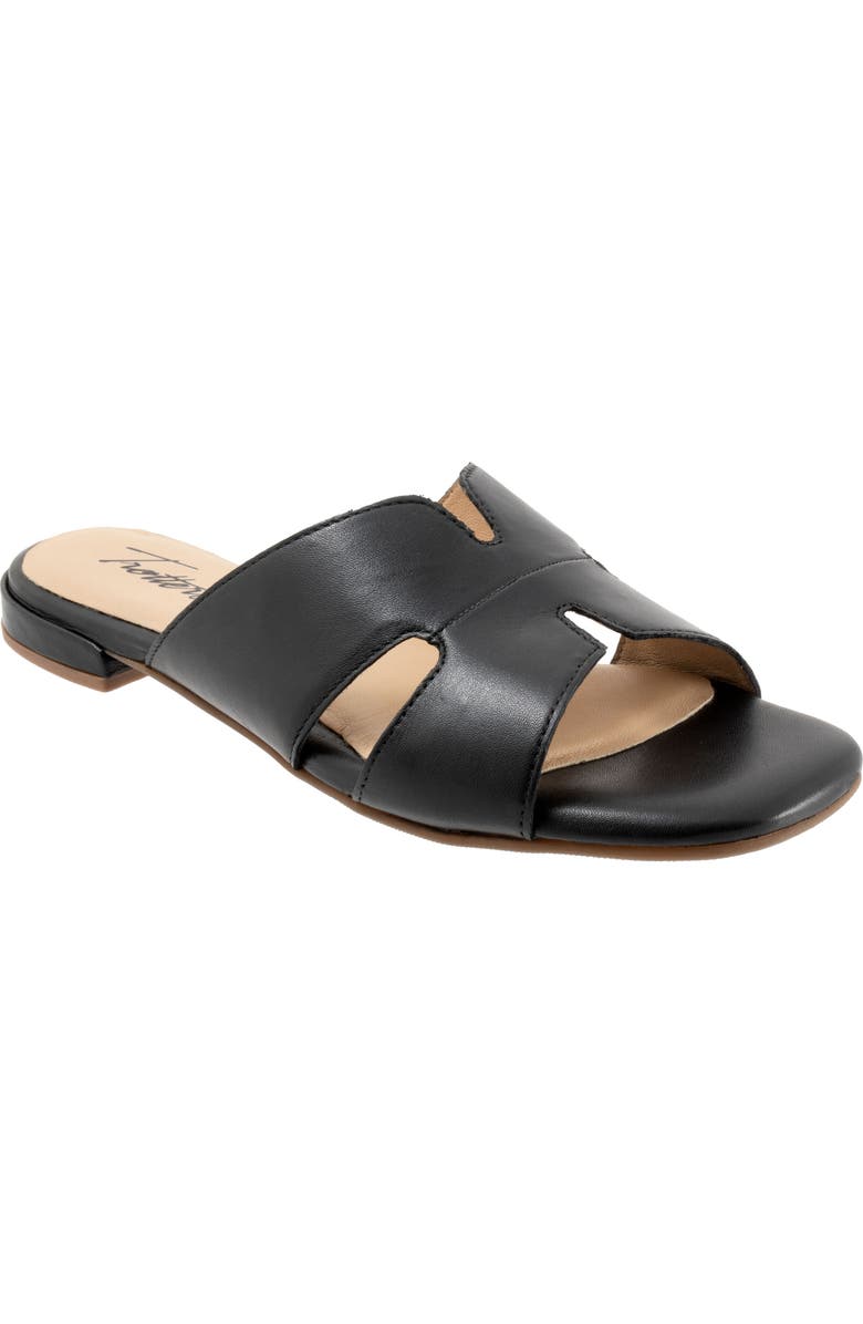 Trotters Nell Slide Sandal, Main, color, Black