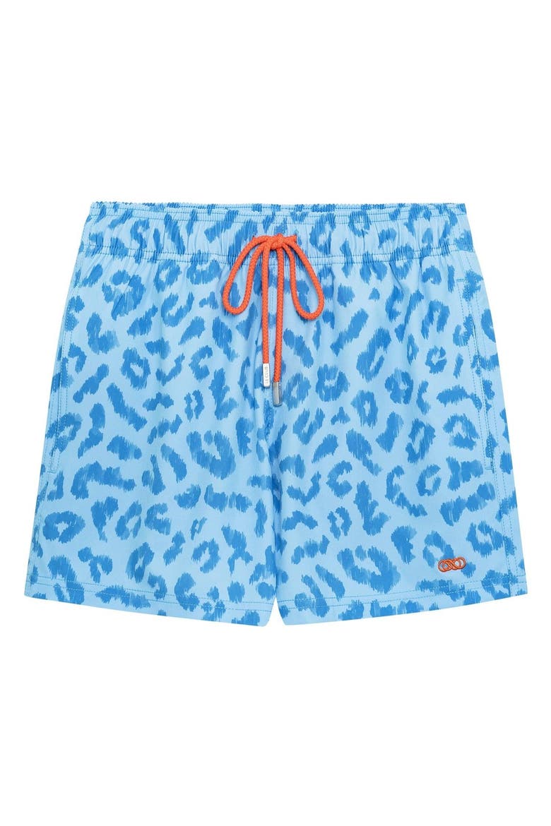 4.25" Le Club 4 Way Stretch Mens Swim Trunk, Main, color, Ember