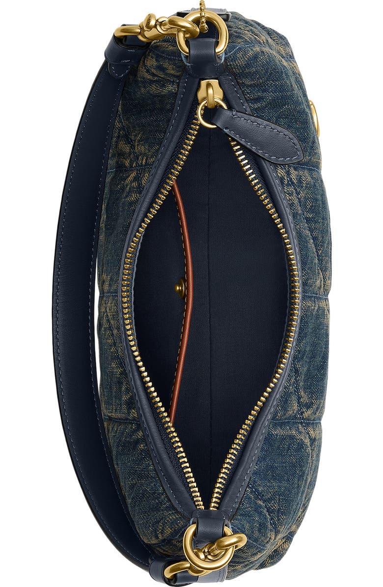 COACH Juliet 25 Quilted Denim Shoulder Bag, Alternate, color, Dark Indigo