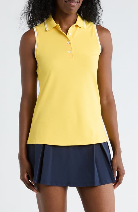 Canterbury Tipped Sport Mesh Sleeveless Polo