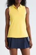 Peter Millar Canterbury Tipped Sport Mesh Sleeveless Polo