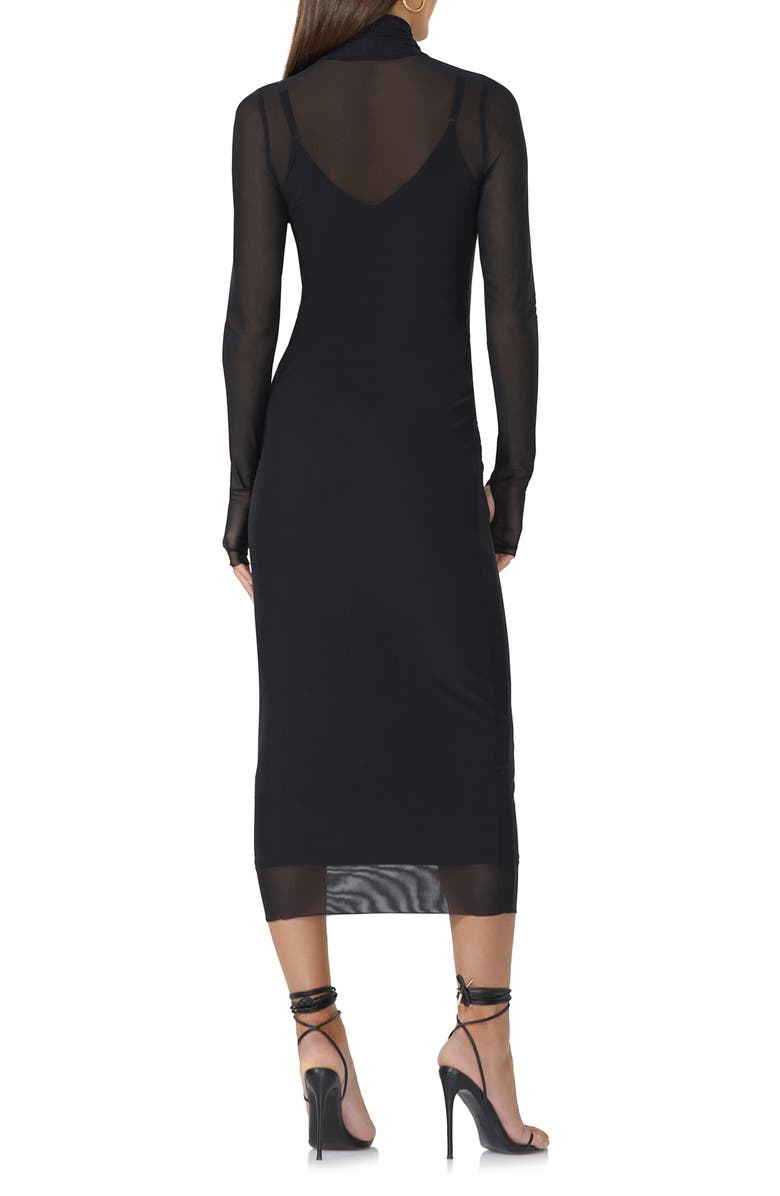 AFRM Shailene Sheer Long Sleeve Dress, Alternate, color,
