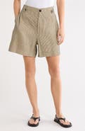 THE GREAT. Explorer Striped Linen & Cotton Shorts
