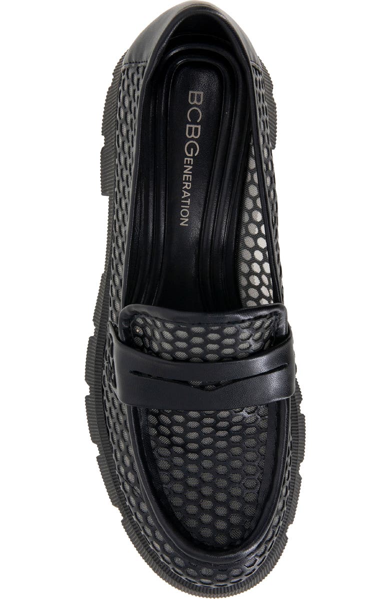 BCBGeneration Rama Platform Penny Loafer, Alternate, color, Black