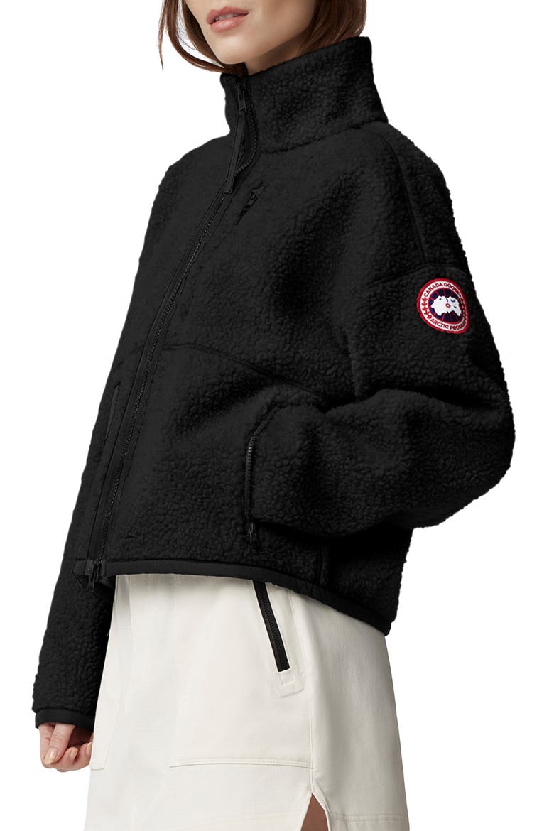 Simcoe Wool Blend Fleece Jacket, Alternate, color, BLACK