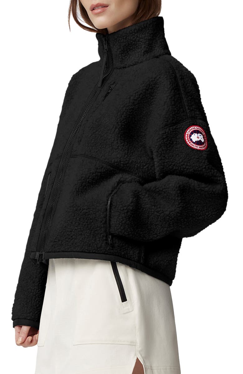 Canada Goose Simcoe Wool Blend Fleece Jacket, Alternate, color, Black