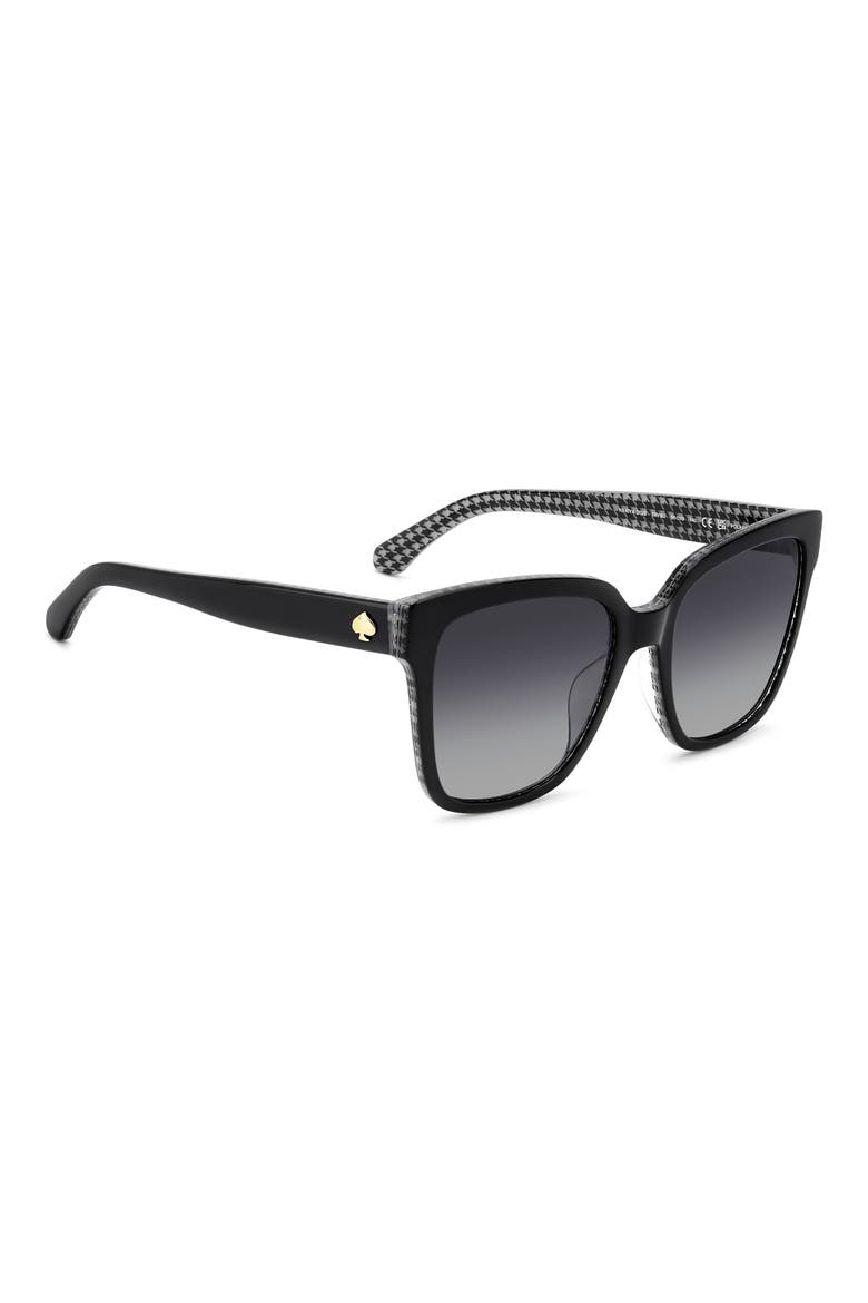 kiya 56mm gradient square sunglasses, Alternate, color, BLACK WHITE/ GREY POLAR