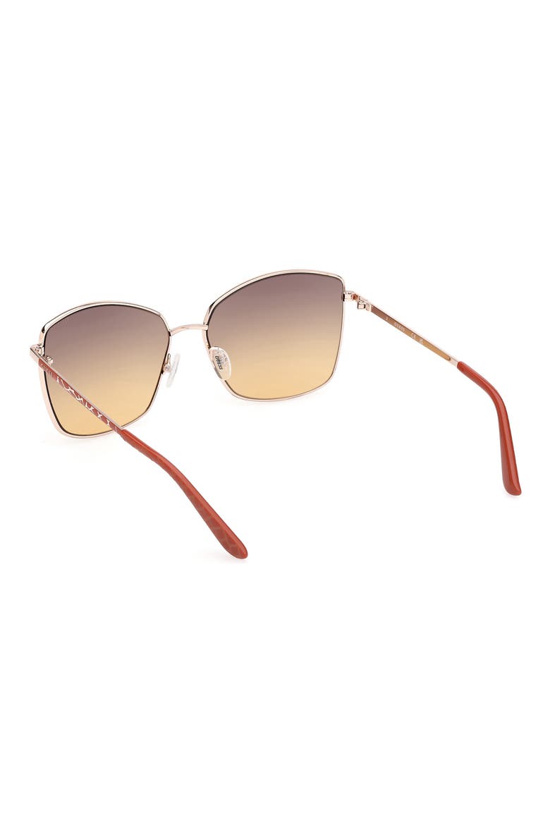 59mm Square Sunglasses, Alternate, color, GOLD / GRADIENT BROWN