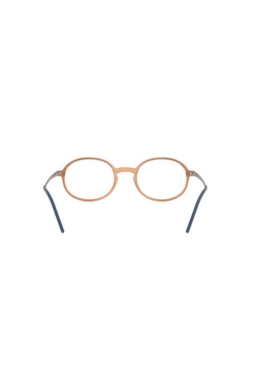 Ray Ban Ray-ban 52mm Oval Optical Glasses In Brown