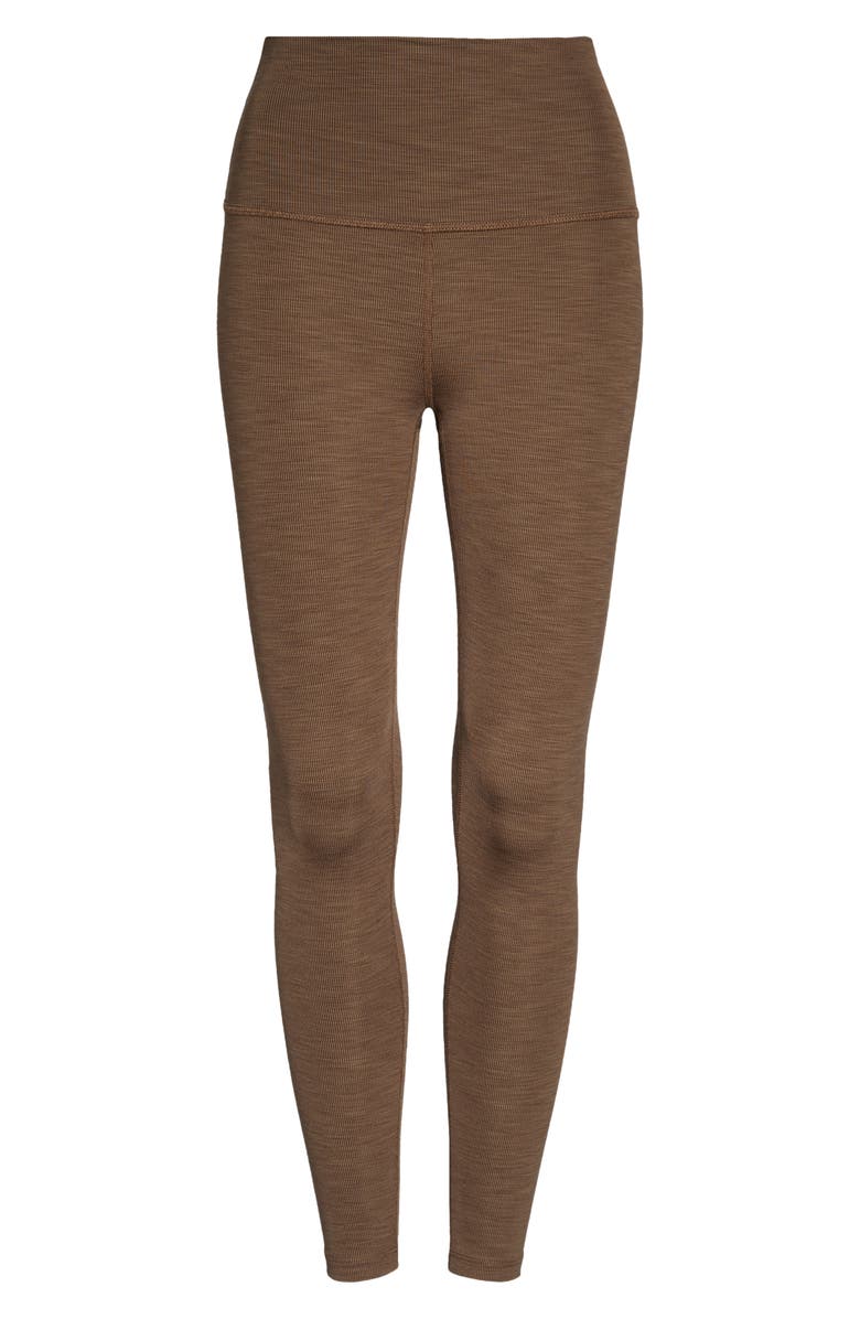 Beyond Yoga Heather High Waist Rib Leggings, Alternate, color, 