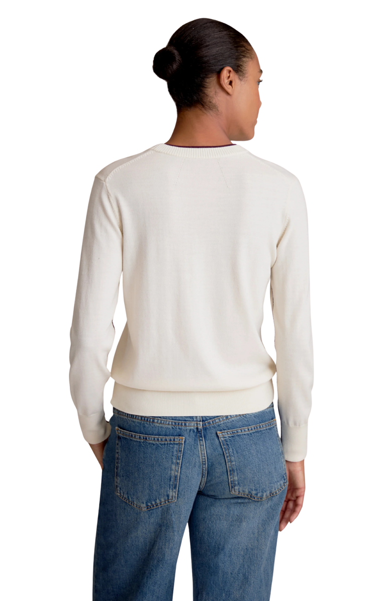 M.M.LaFleur Kit Sweater - Merino, Alternate, color, Garnet/Ivory