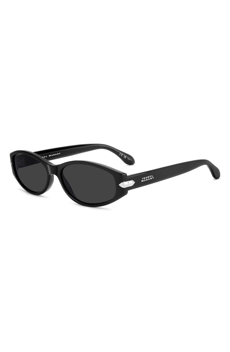 Isabel Marant 58mm Oval Sunglasses, Alternate, color, Black/ Grey