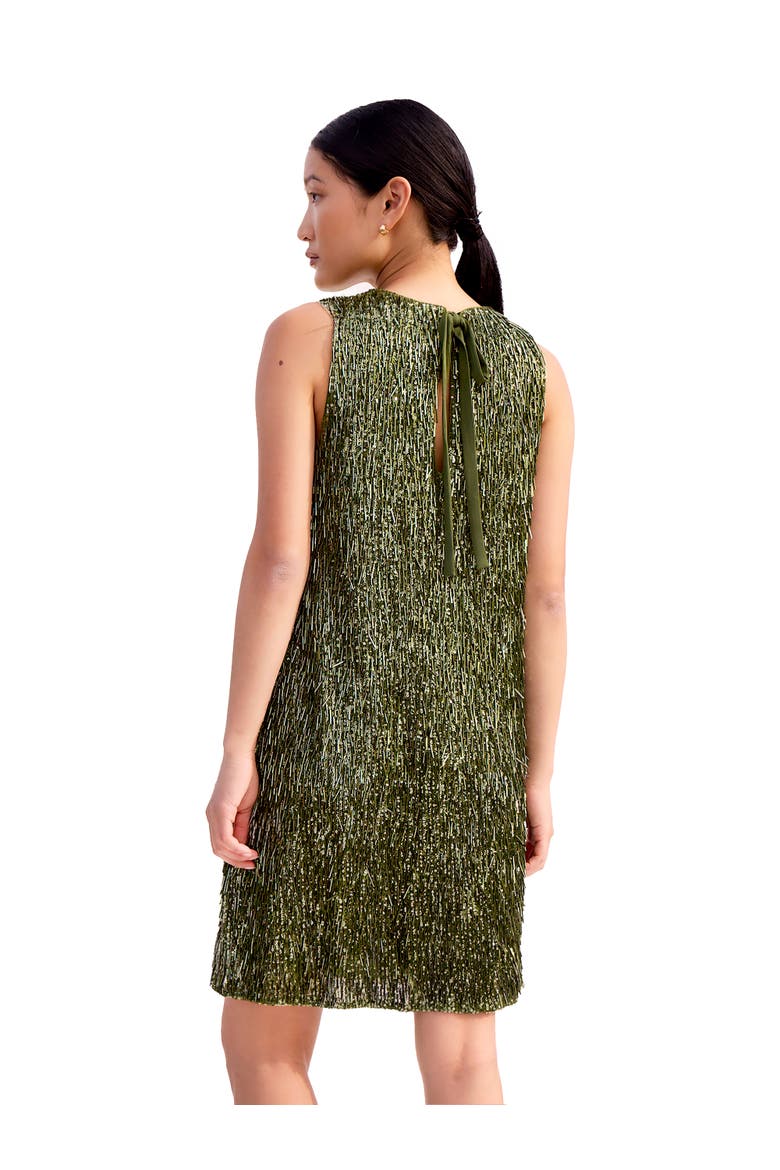 Nina Drop Sequin Shift Dress, Alternate, color, Green