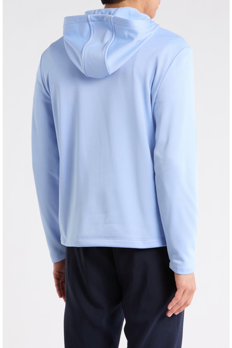 Long Sleeve Half-Zip Fleece Pullover Hoodie, Alternate, color, BABY BLUE JAY