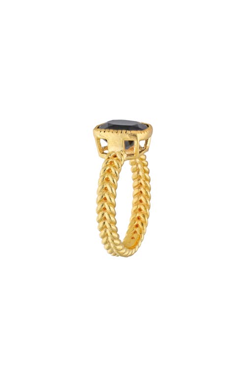 Ys Gems Black Onyx Ring In Black