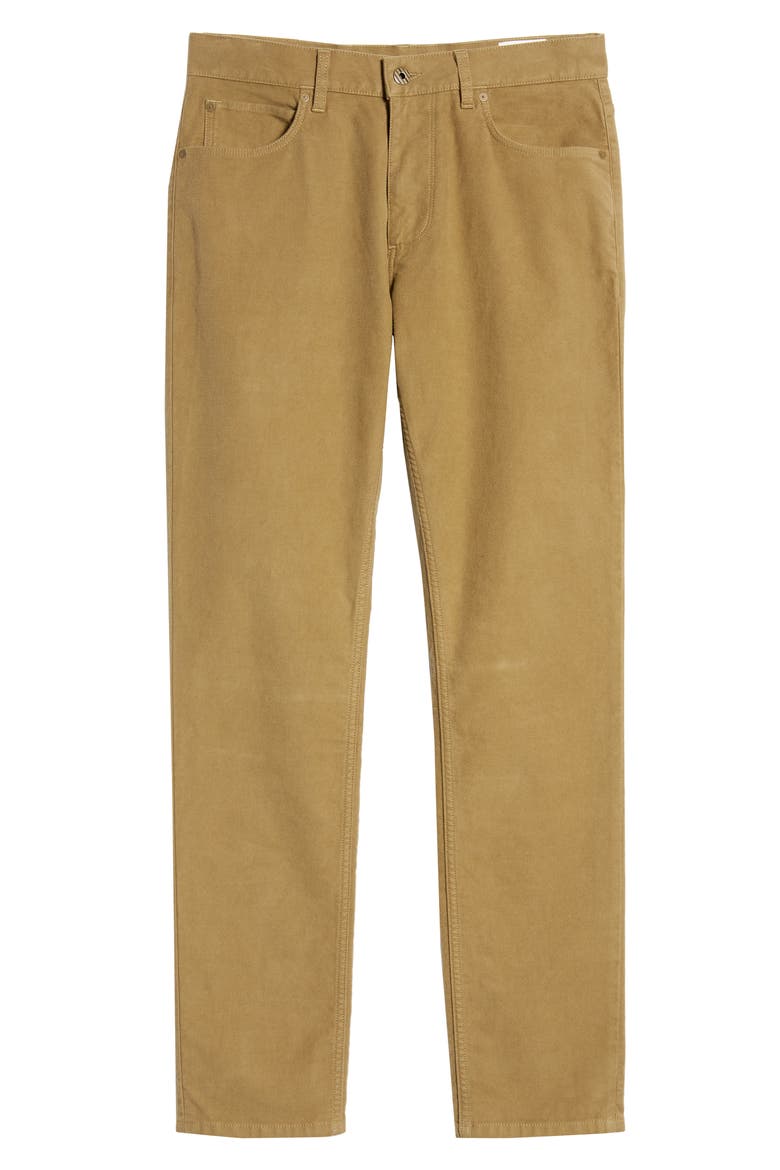Moleskin Slim Fit Five Pocket Pants, Alternate, color, OLIVE