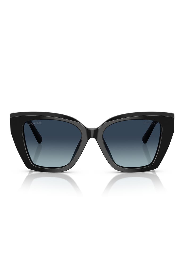52mm Square Sunglasses, Main, color, BLACK / AZURE DARK BLUE
