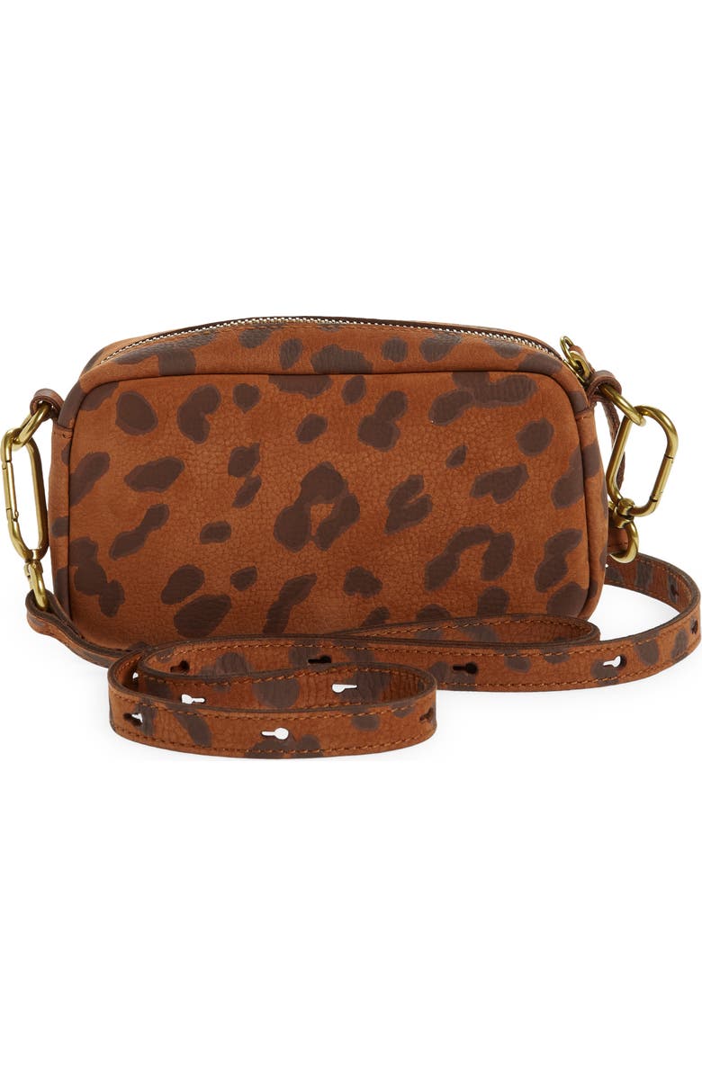Madewell Mini The Nubuck Leopard Print Carabiner Crossbody Bag, Alternate, color,