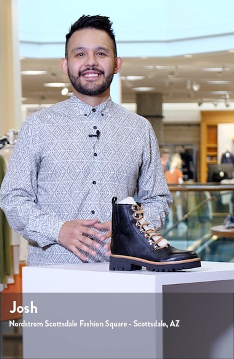 Izzie Genuine Shearling Lug Sole Boot, sales video thumbnail