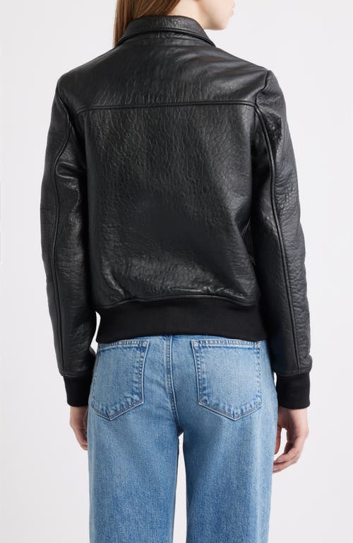 Schott Nyc Leather Flight Jacket In Black
