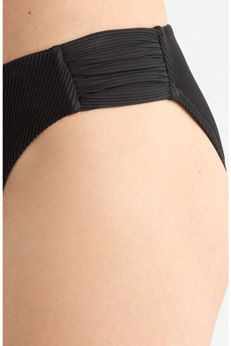 Side Tab Hipster Bikini Bottoms, Alternate, color, BLACK