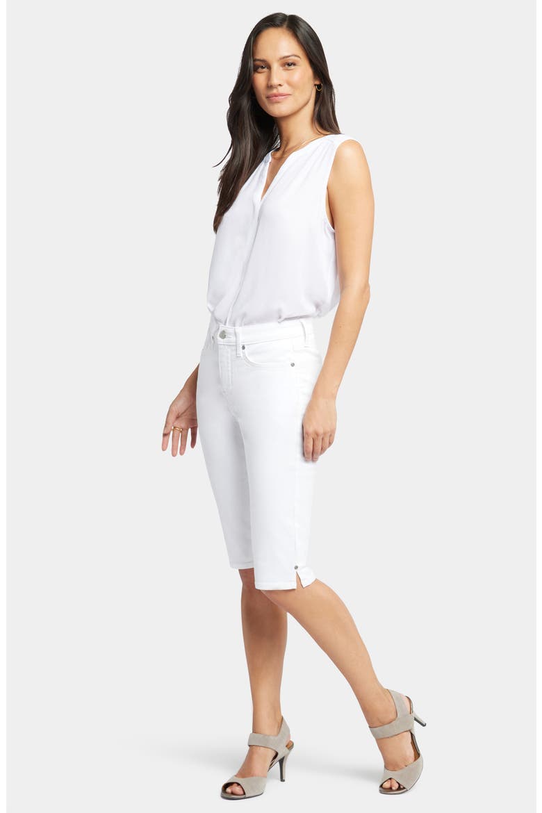 Side Slit Capri Bike Shorts, Alternate, color, OPTIC WHITE