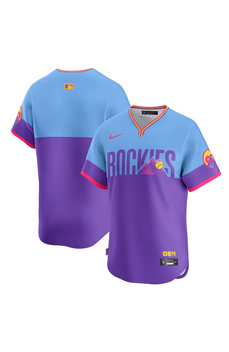 Nike Men's Nike Purple/Light Blue Colorado Rockies 2025 City Connect Limited Jersey, Main, color, Purple