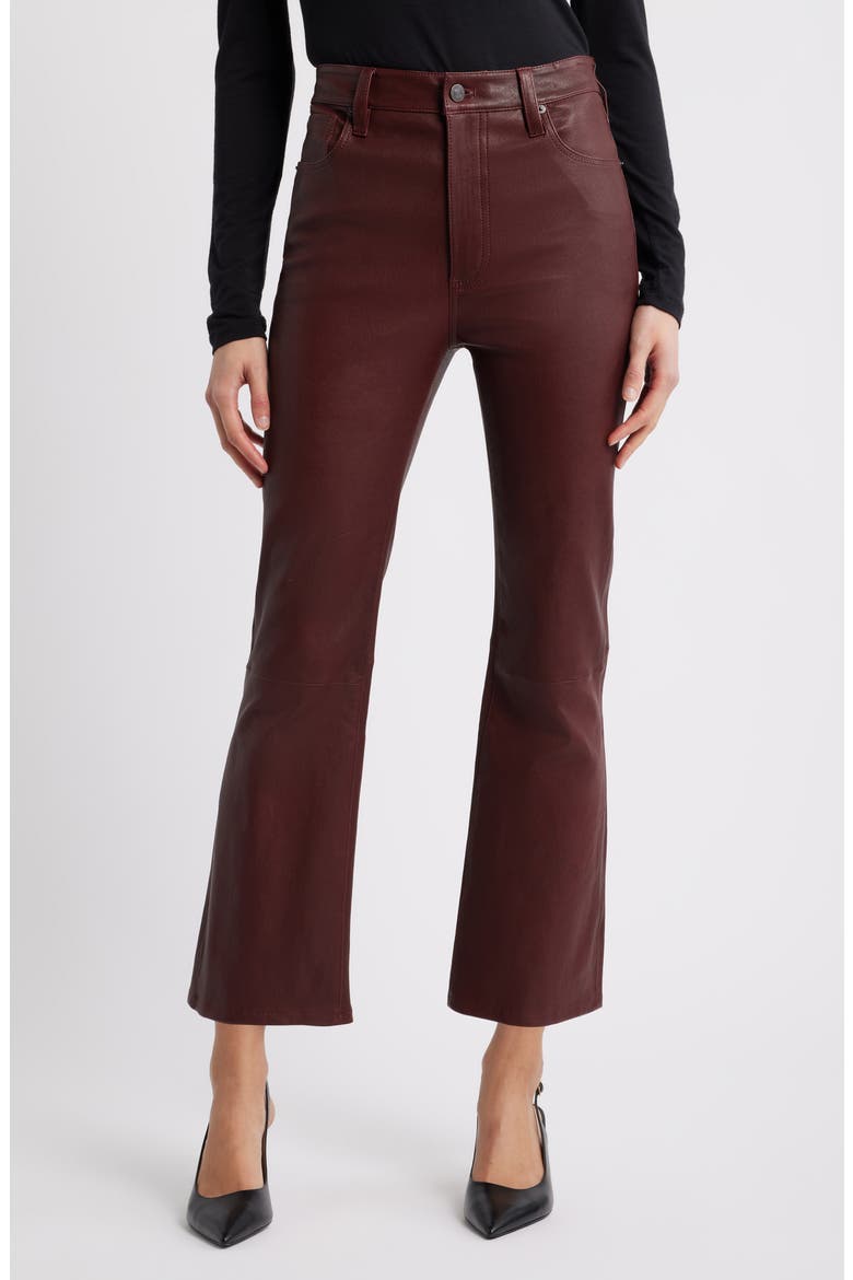 The Leather Reboot Crop Pants, Main, color, OXBLOOD