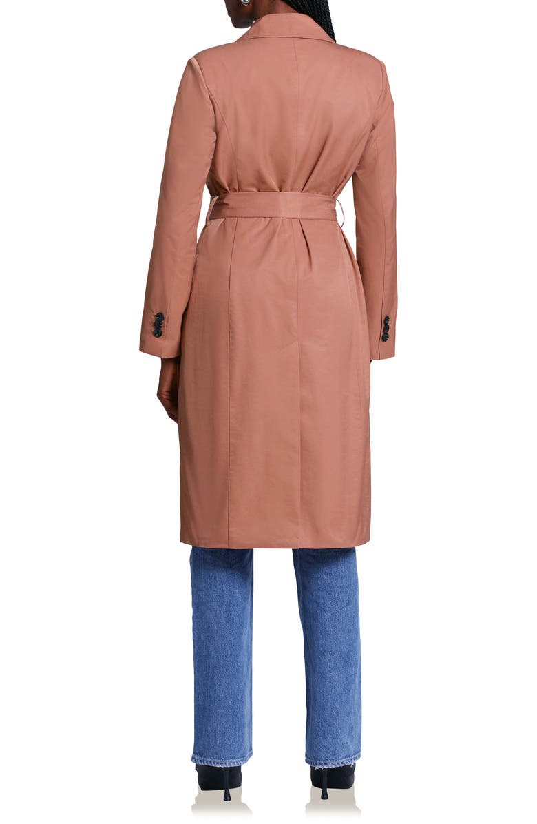 Avec Les Filles Stretch Cotton Blend Belted Trench Coat, Alternate, color,