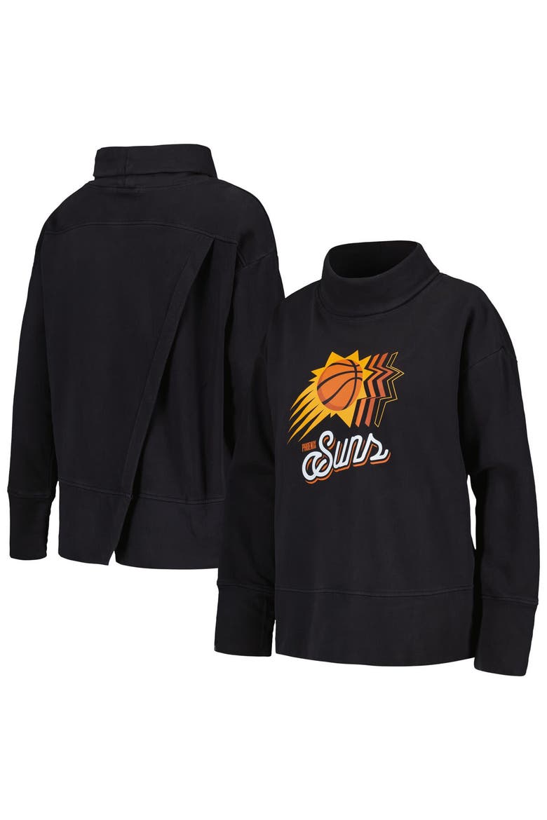 Women's Levelwear Black Phoenix Suns Sunset Pullover Sweatshirt, Alternate, color, Black