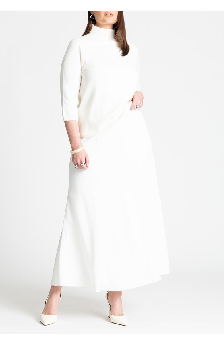 ELOQUII Maxi Satin Skirt, Alternate, color, 