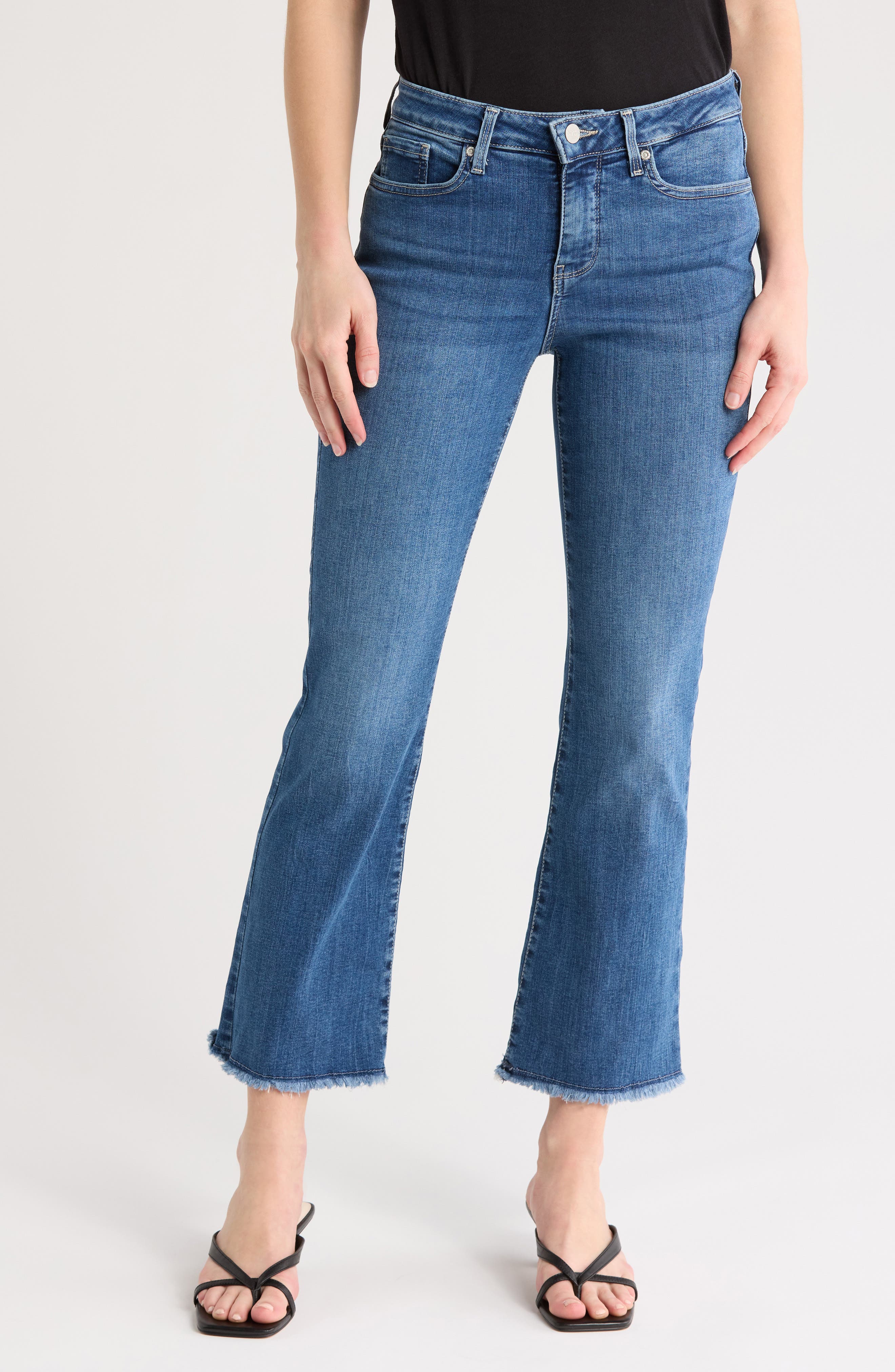 NYDJ Barbara Frayed Ankle Bootcut Jeans