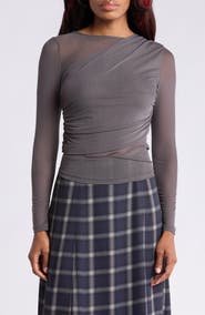 rag & bone Mesh Crossover Top