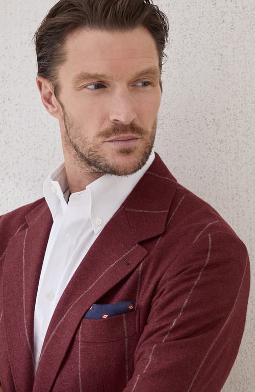 Brunello Cucinelli Deconstructed Cavallo Blazer In Red