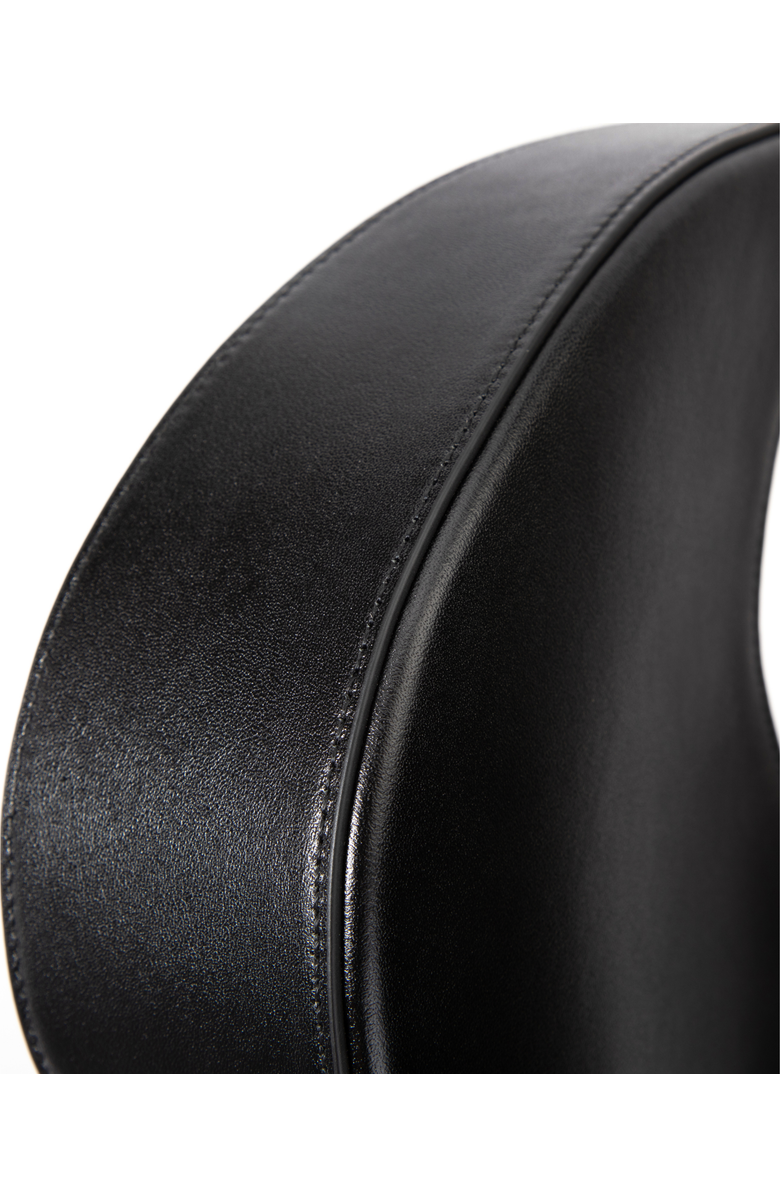 JURGI D Letter Shoulder Bag in Smooth Leather, Alternate, color, Black