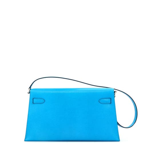 Pre-owned Hermes  Hermes Kelly Elan Shoulder Bag Chevre Chamkila In Blue