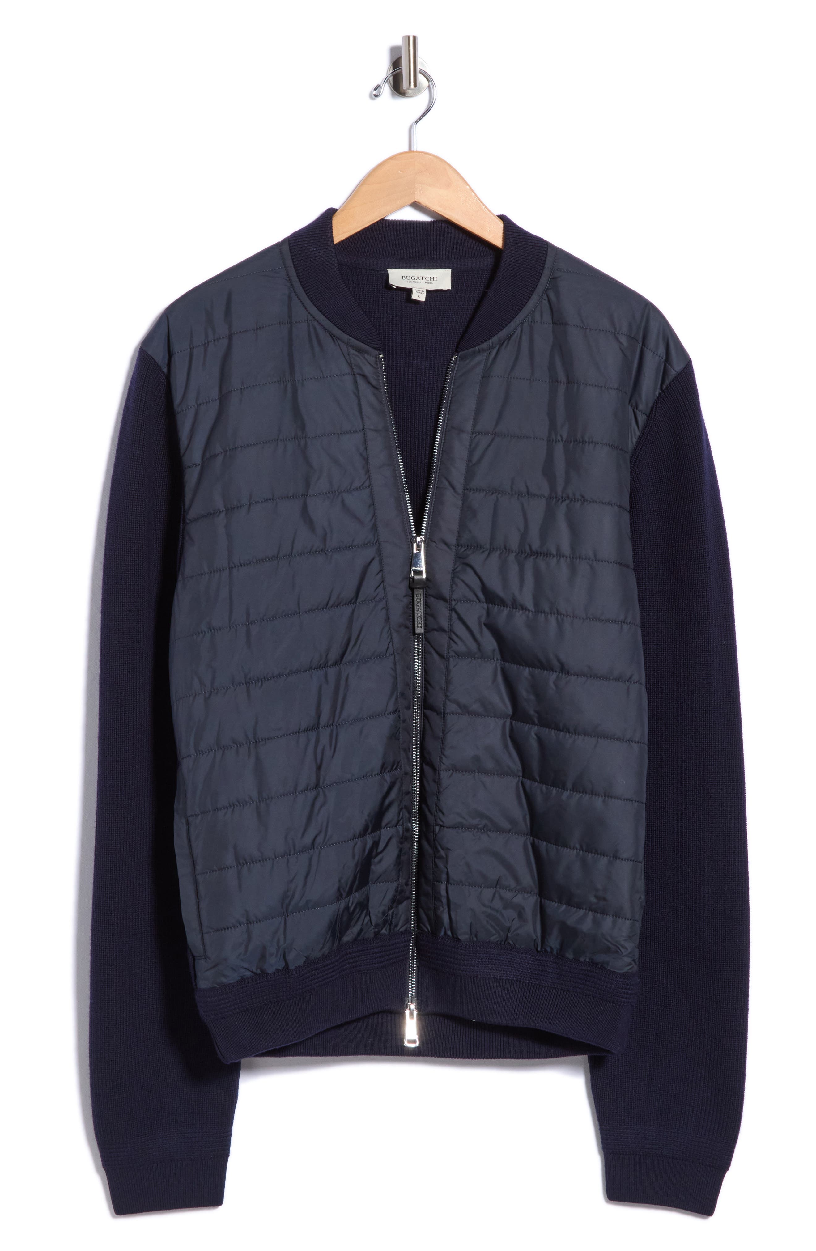 Hybrid Quilted Merino Wool Sweater Jacket