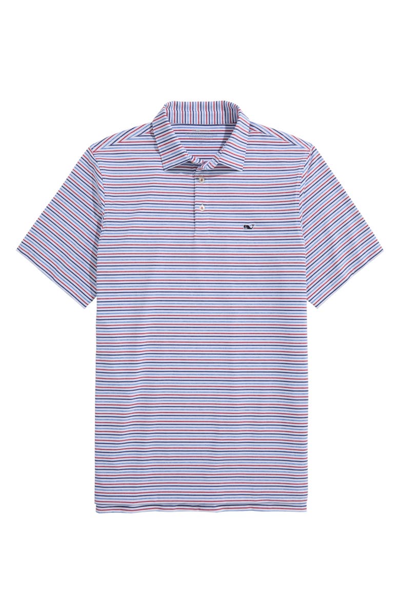vineyard vines Stripe Sankaty Short Sleeve Performance Polo, Main, color, 