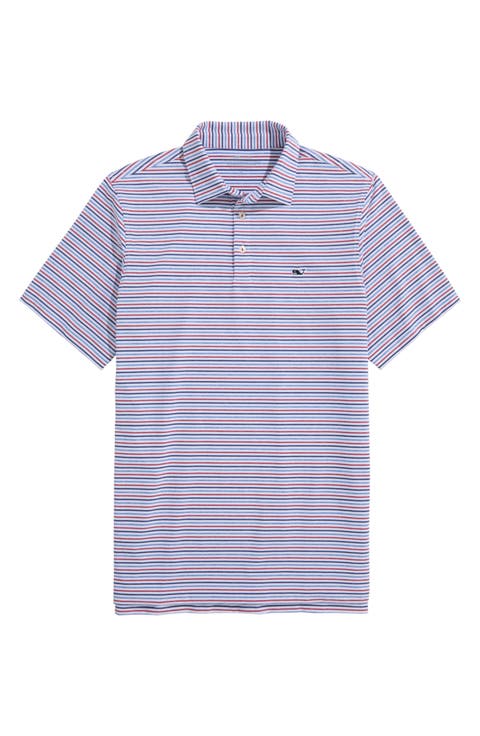 Stripe Sankaty Short Sleeve Performance Polo