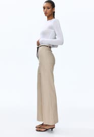 H&M Linen-blend Bootcut Trousers