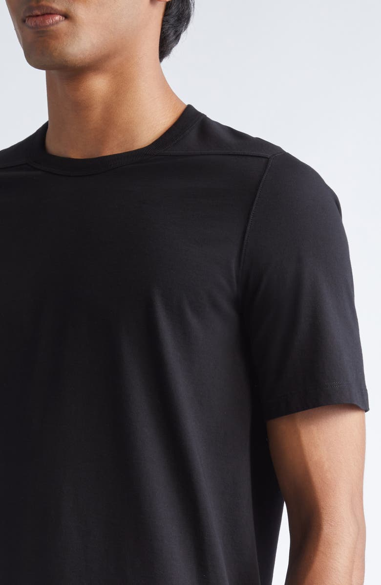 Rick Owens Level Seam T-Shirt, Alternate, color, Black