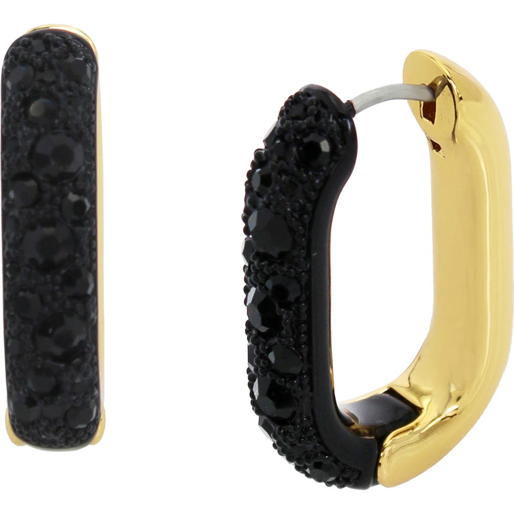 KURT GEIGER KURT GEIGER LONDON CRYSTAL PAVÉ OVAL HOOP EARRINGS