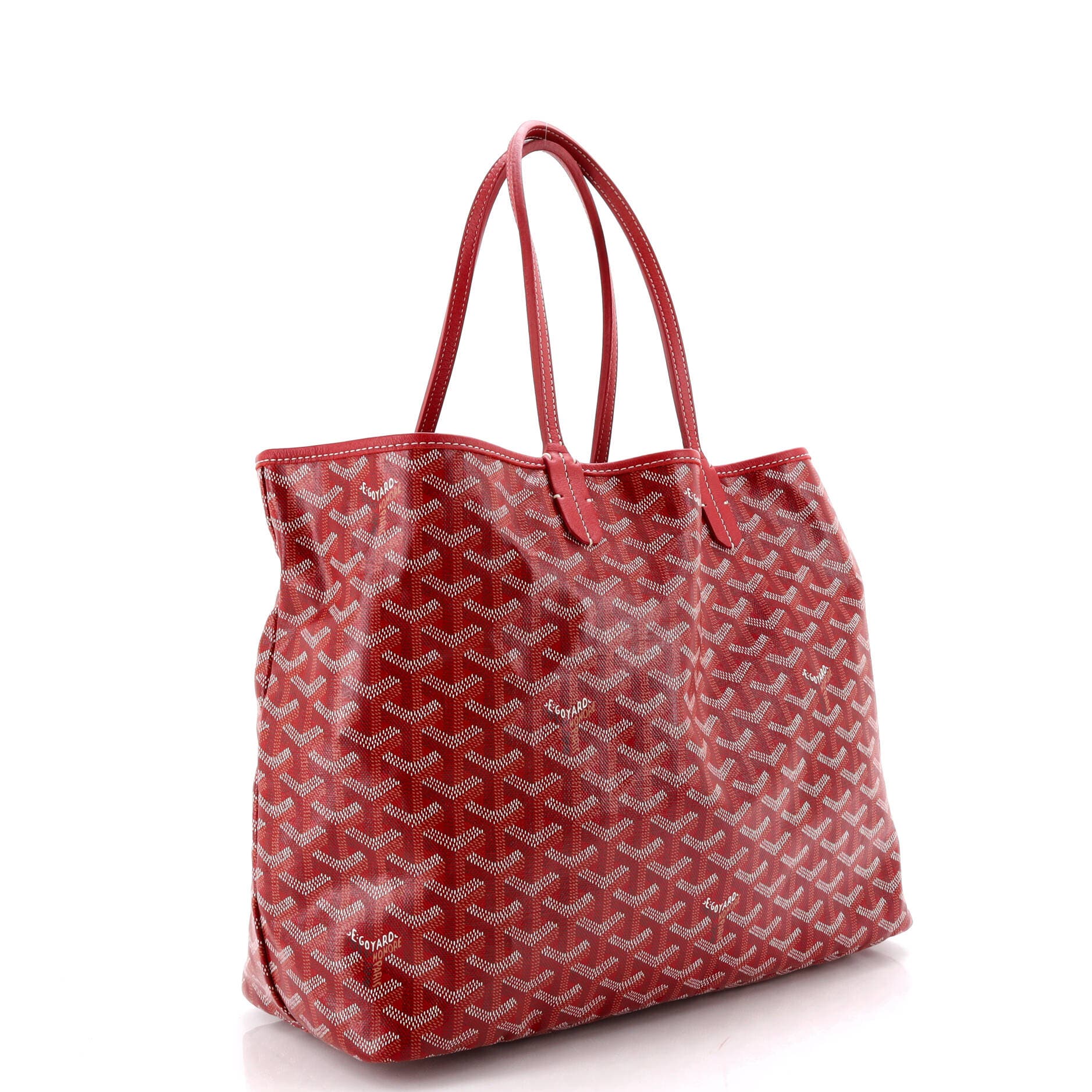 Pre-Owned Goyard Saint Louis Tote Coated Canvas PM, Alternate, color, Red