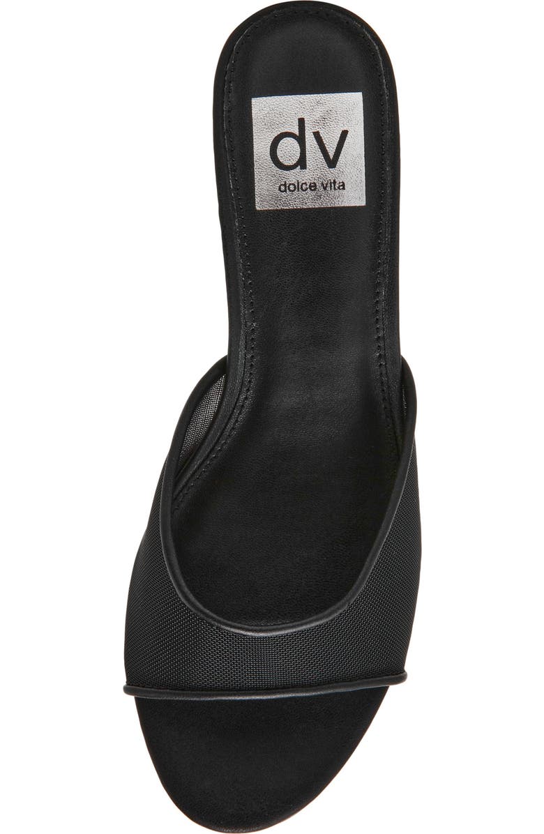 DV by Dolce Vita Dorthey Mesh Kitten Heel Sandal, Alternate, color, Black