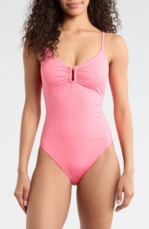 V-Wire Rib One-Piece Swimsuit