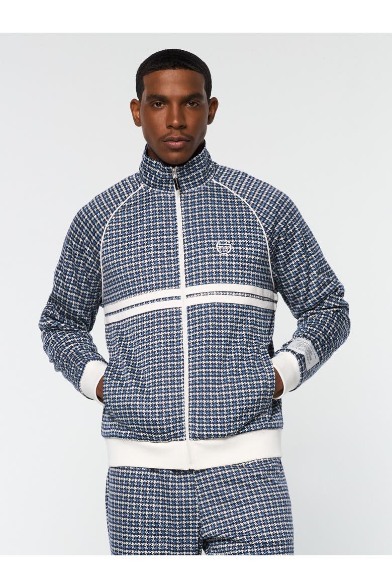 Dallas Houndstooth Track Jacket, Alternate, color, MARITIME BLUE