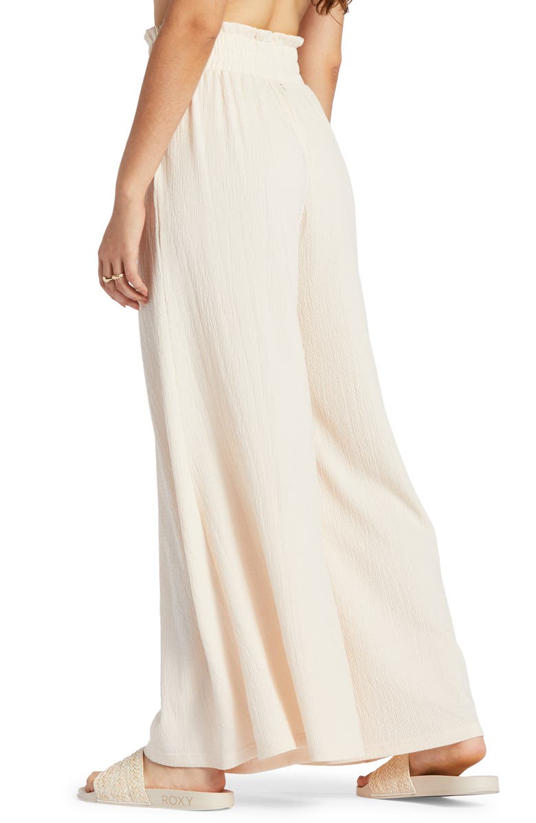 Roxy Jetsetter Smocked Waist Wide Leg Pants, Alternate, color,