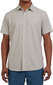 DKNY SPORTSWEAR Jameson Short Sleeve Button-Up Shirt