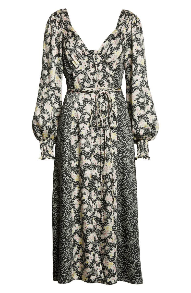 Cinq à Sept Jessica Mixed Print Long Sleeve Midi Dress, Alternate, color, 